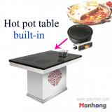 2015 Dowtop modern white table restaurant hot pot table